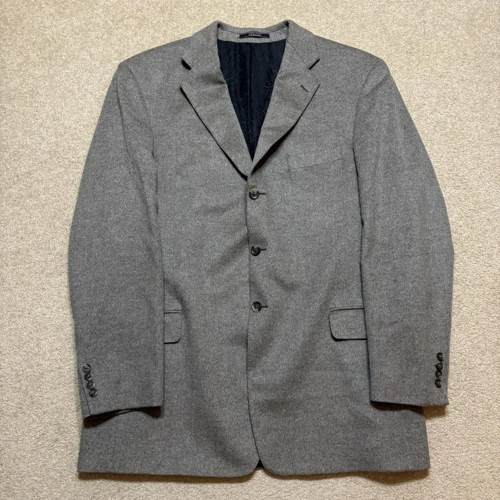 Arnold Brant Blazer Mens 46 Gray‎ Cashmere Mink Sport Coat Made Canada